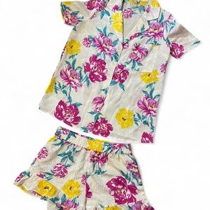 River Island Floral Pink and Yellow pajama set